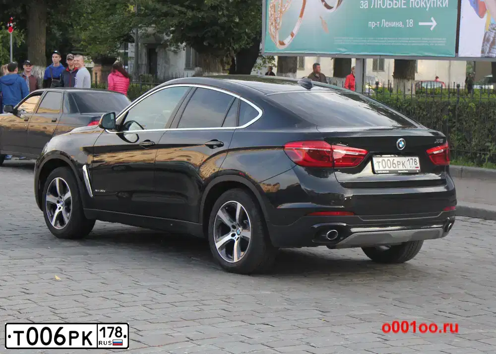 Фото автомобиля BMW X6, 2016 — госномер Т006РК178. Цвет: ЧЕРНЫЙ