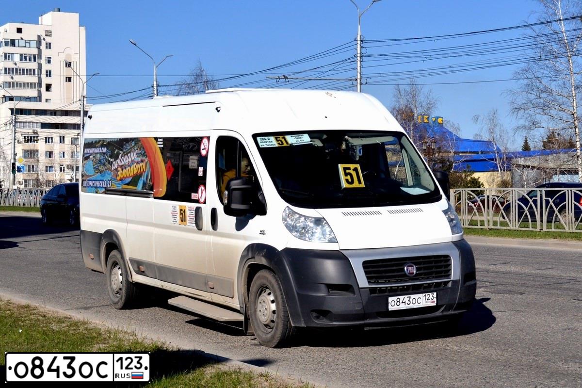 Фото автомобиля FIAT DUCATO, 2014 — госномер О843ОС123. Цвет: БЕЛЫЙ