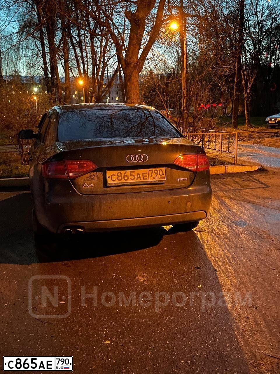 Фото автомобиля АУДИ А4, 2010 — госномер С815ВР550. Цвет: ЧЕРНЫЙ
