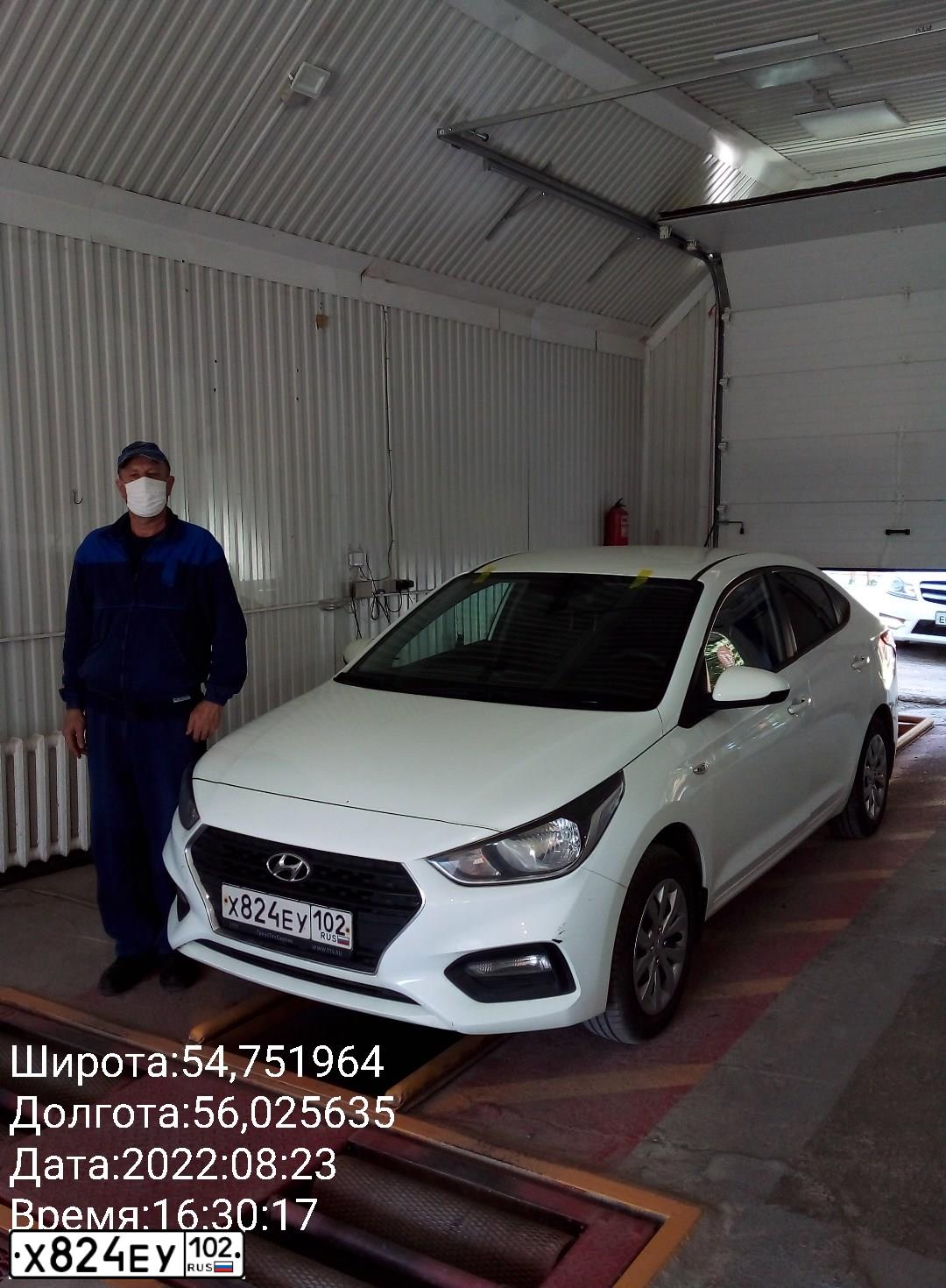 Фото автомобиля HYUNDAI SOLARIS, 2018 — госномер Х707МЕ797. Цвет: Белый