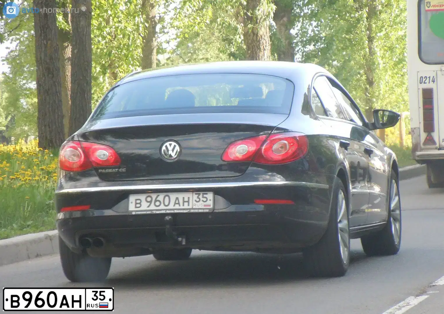 Фото автомобиля VOLKSWAGEN CC, 2010 — госномер В960АН35. Цвет: ЧЕРНЫЙ