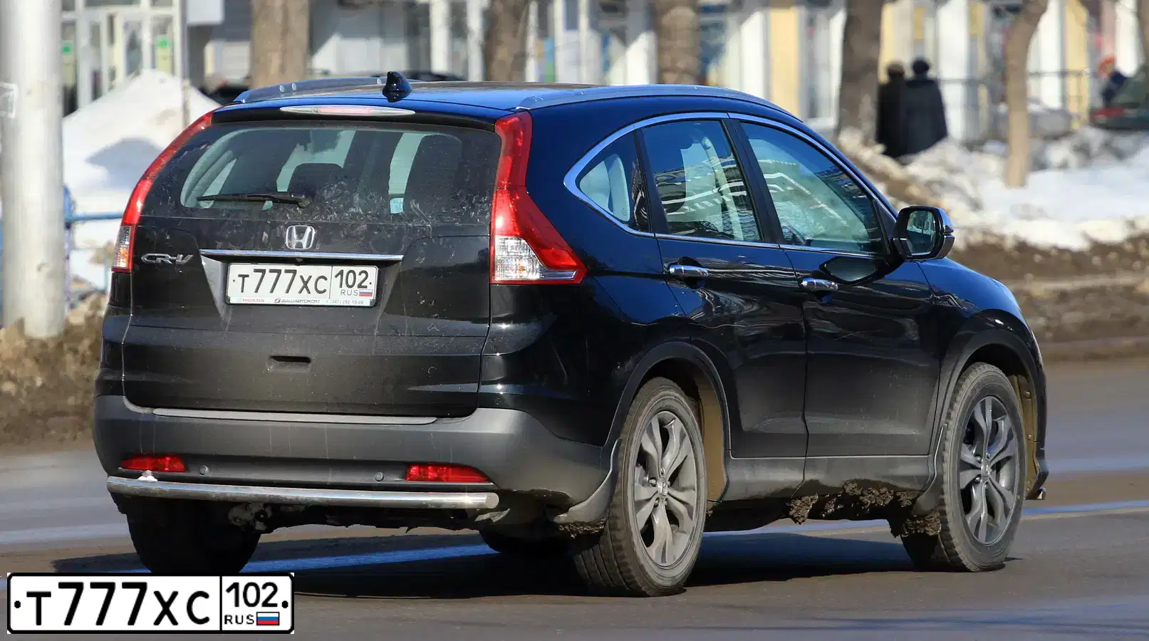 Фото автомобиля HONDA CR-V, 2013 — госномер У798ТМ102. Цвет: ЧЕРНЫЙ