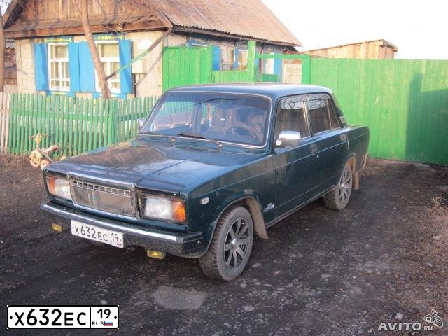 Фото автомобиля LADA 2107, 2010 — госномер Х632ЕС19. Цвет: ТЕМНО ЗЕЛЕНЫЙ