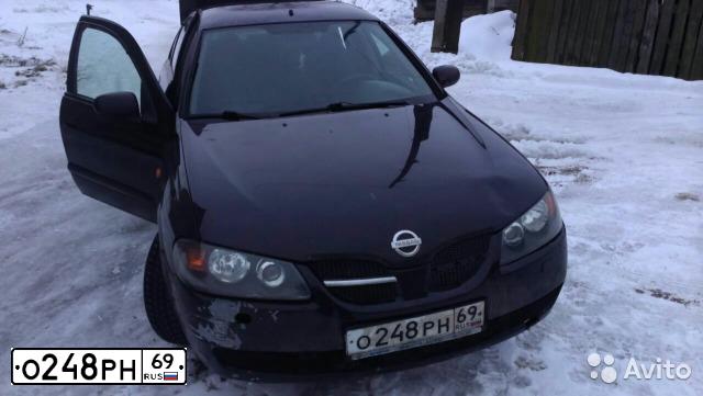 Фото автомобиля NISSAN ALMERA, 2004 — госномер О248РН69. Цвет: ЧЕРНЫЙ