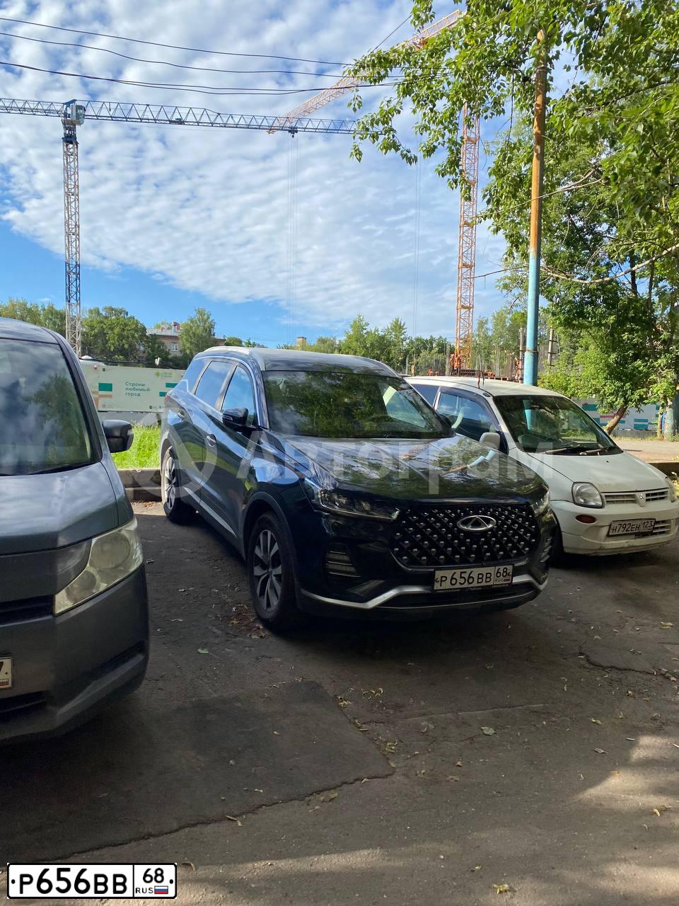 Фото автомобиля CHERY TIGGO 7 PRO Т32DРL4ВL50Е010Т, 2020 — госномер Р656ВВ68. Цвет: ЧЕРНЫЙ