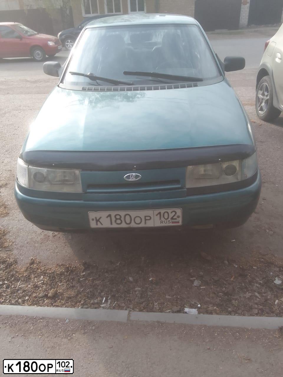 Фото автомобиля LADA 2110, 2001 — госномер М095ОВ102. Цвет: СЕРЕБРИСТО-ЗЕЛЕНЫЙ