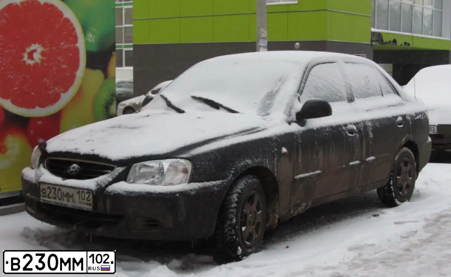 Фото автомобиля TAGAZ ACCENT, 2009 — госномер В230ММ102. Цвет: ЧЕРНЫЙ