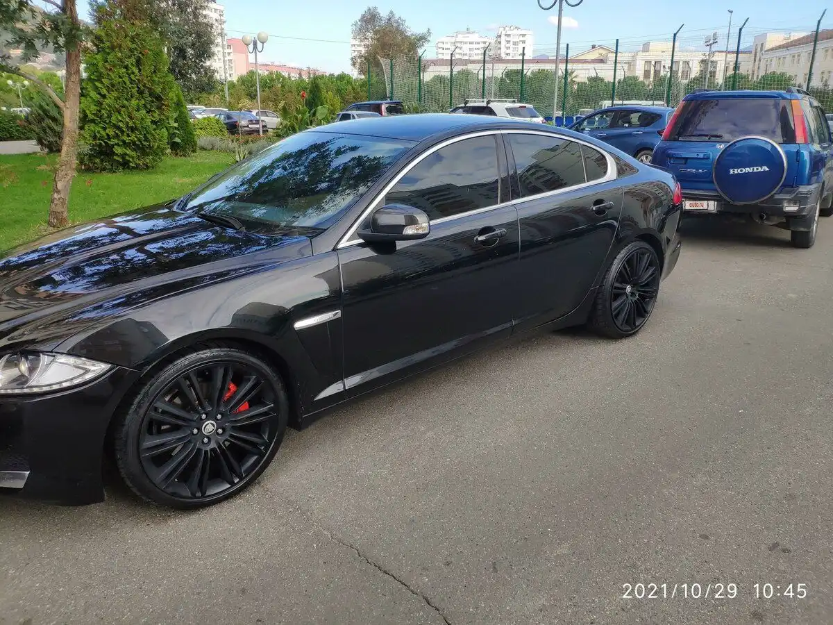 Фото автомобиля JAGUAR XF-SERIE, 2008 — госномер О799НО126. Цвет: ЧЕРНЫЙ