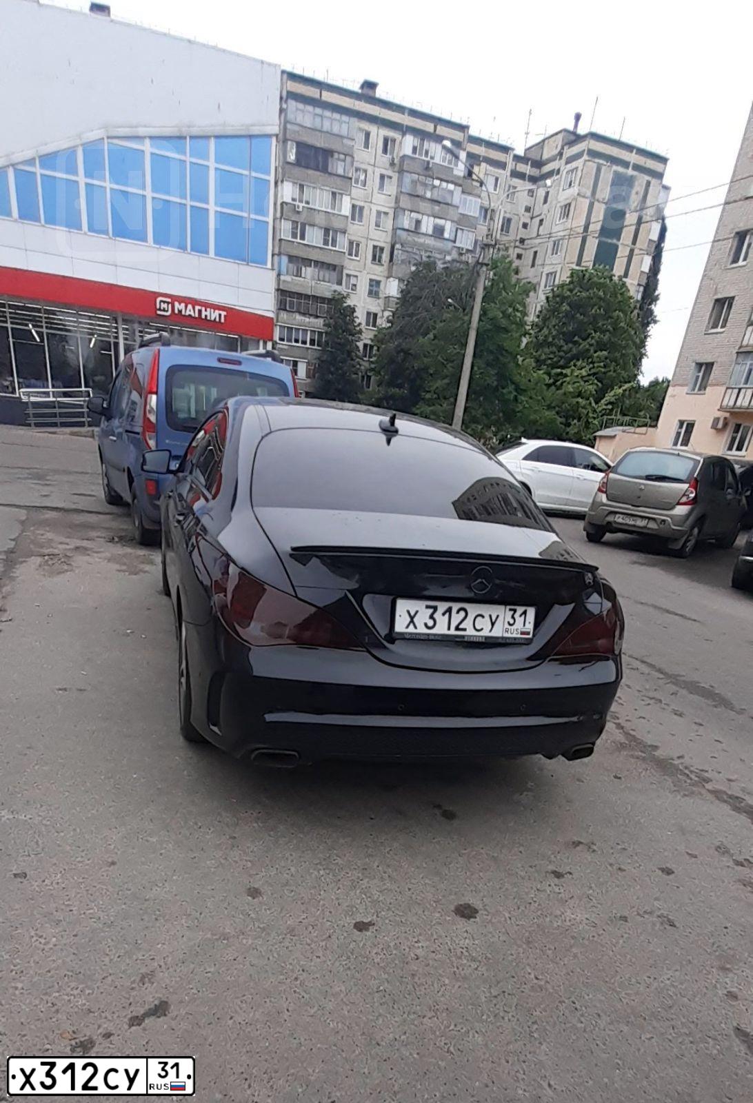 Фото автомобиля MERCEDES CLA-KLASSE, 2013 — госномер Х312СУ31. Цвет: ЧЕРНЫЙ