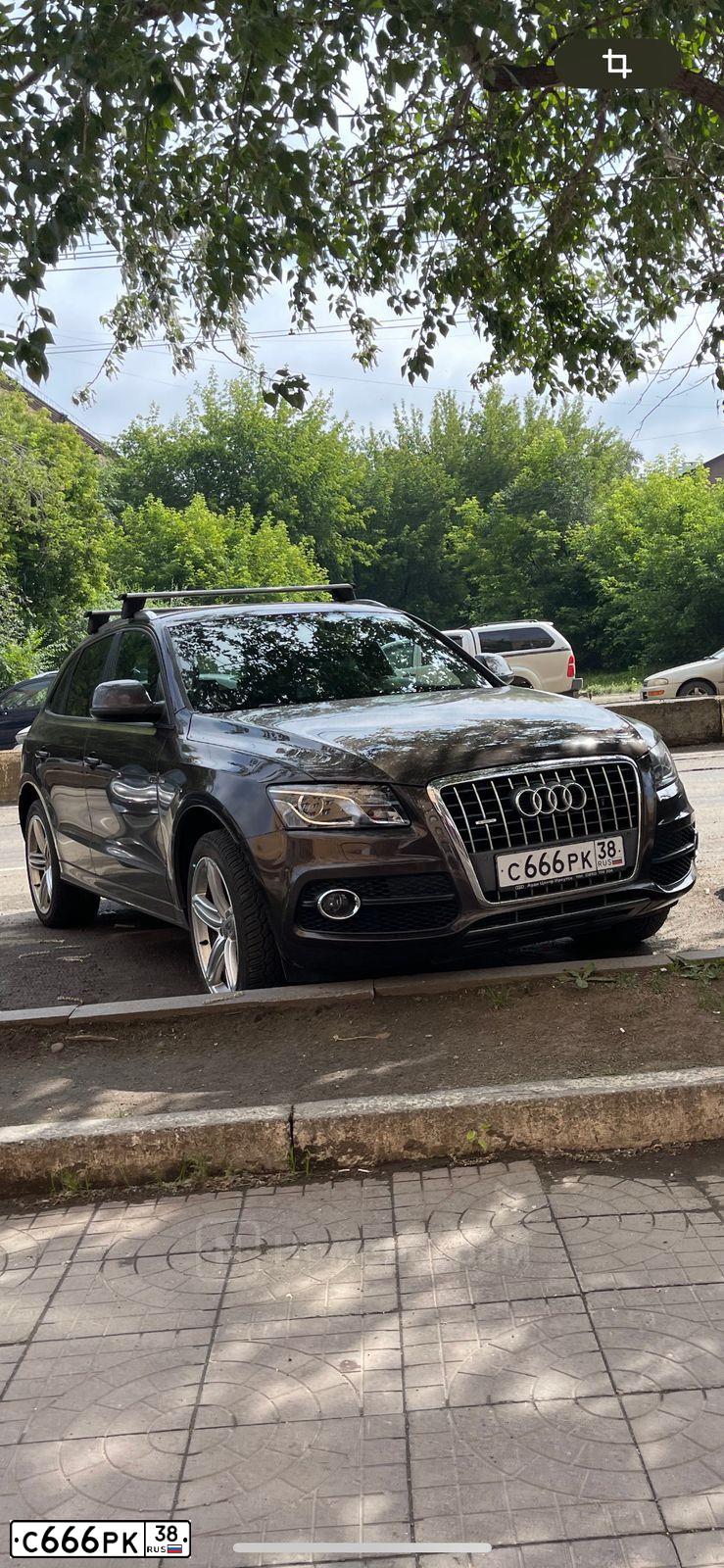 Фото автомобиля AUDI Q5, 2011 — госномер С666РК38. Цвет: Коричневый