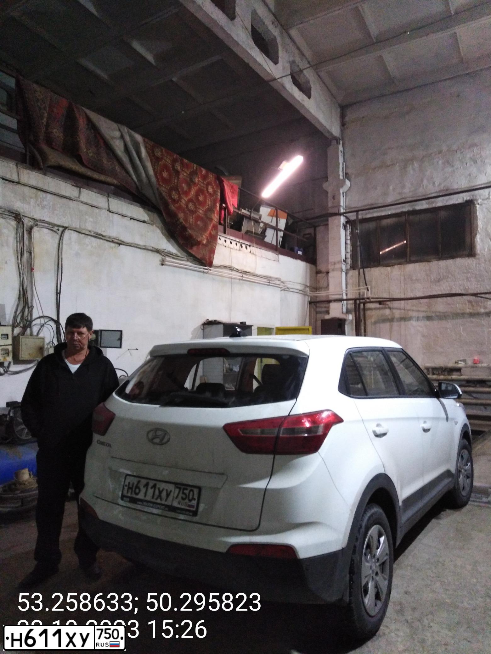 Фото автомобиля HYUNDAI CRETA, 2019 — госномер Х793АУ763. Цвет: Белый