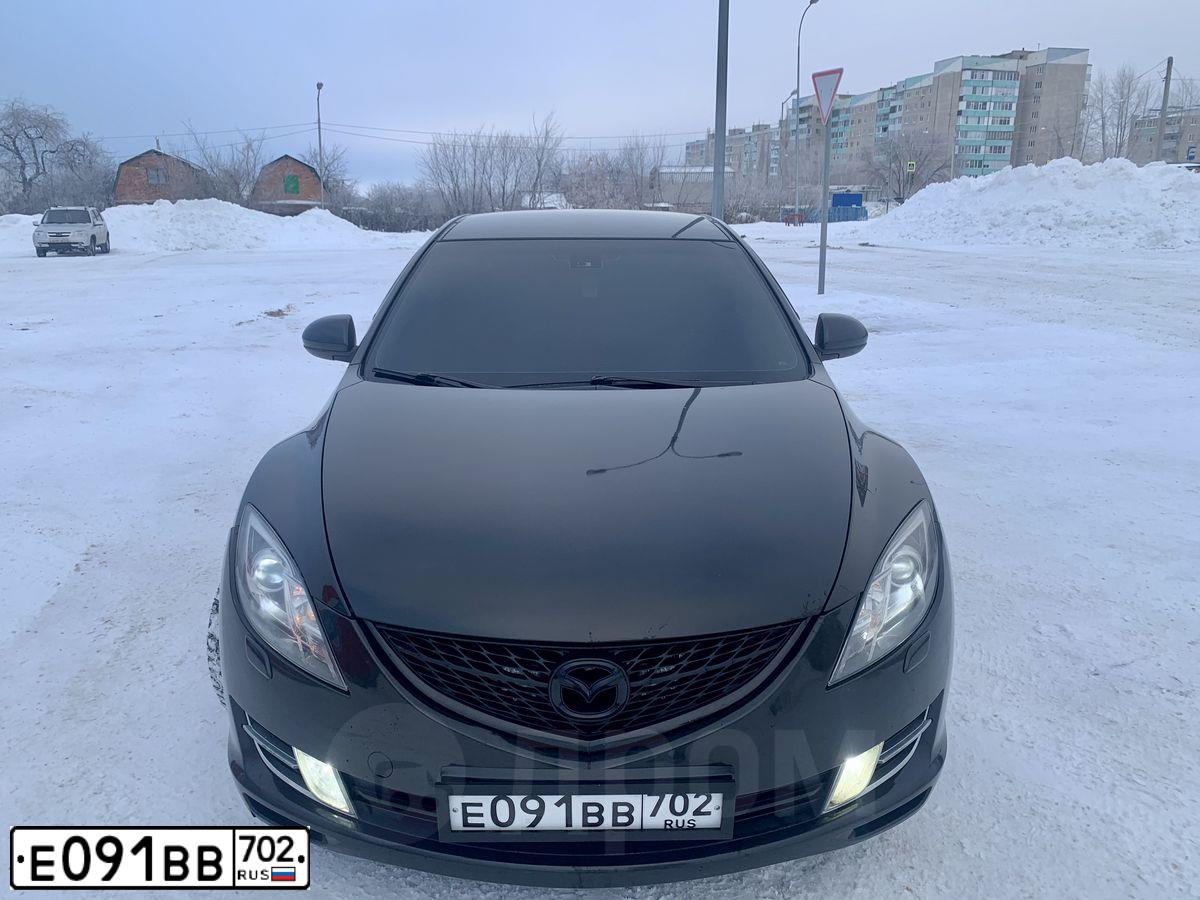 Фото автомобиля MAZDA 6, 2008 — госномер Е495ХР702. Цвет: ЧЕРНЫЙ