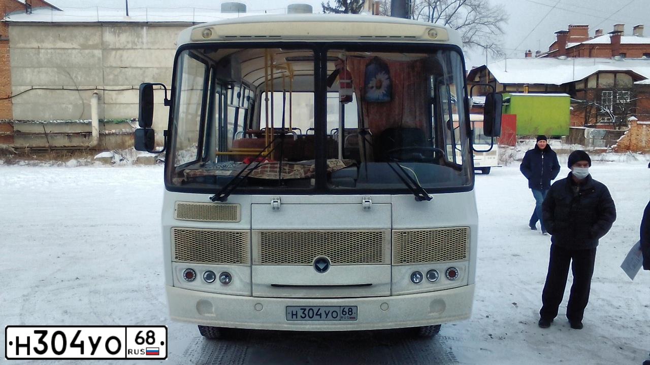 Фото автомобиля PAZ 3205, 2016 — госномер Н304УО68. Цвет: Белый