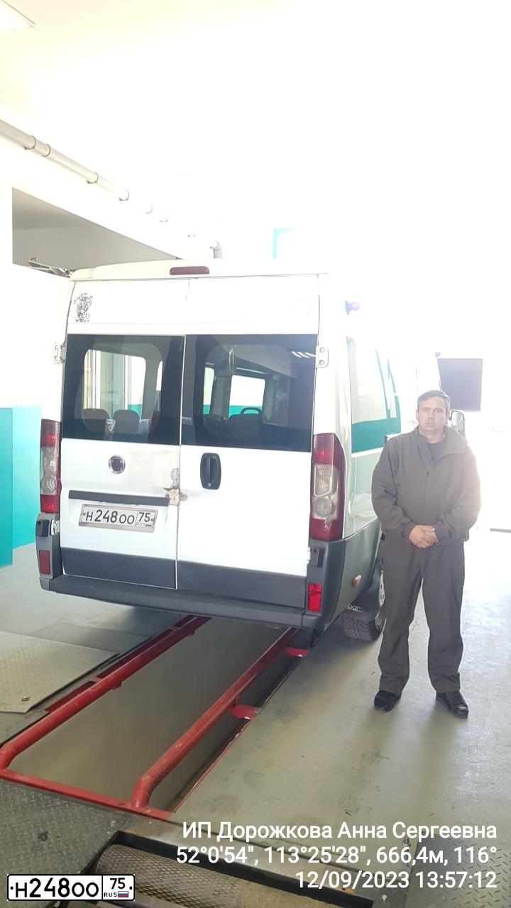 Фото автомобиля FIAT DUCATO, 2012 — госномер Н248ОО75. Цвет: Белый