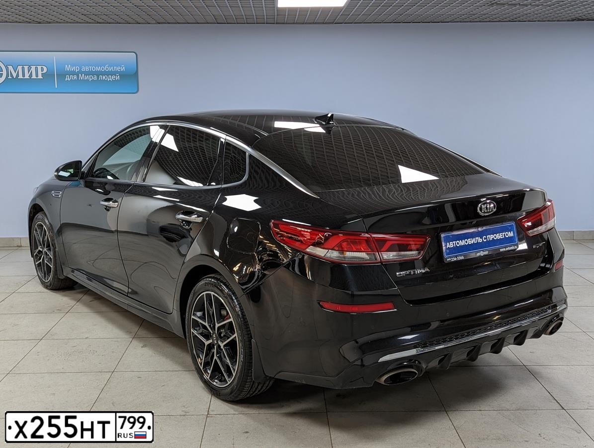 Фото автомобиля KIA MAGENTIS / OPTIMA, 2019 — госномер Х255НТ799. Цвет: ЧЕРНЫЙ