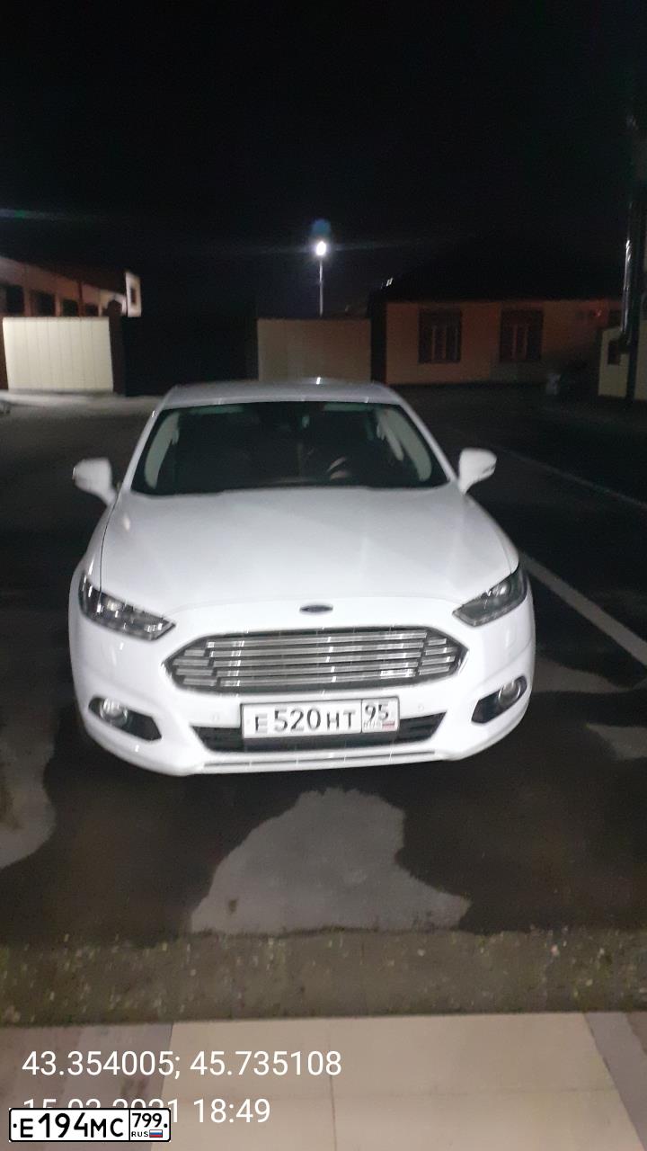Фото автомобиля FORD MONDEO, 2017 — госномер А522КТ799. Цвет: Белый