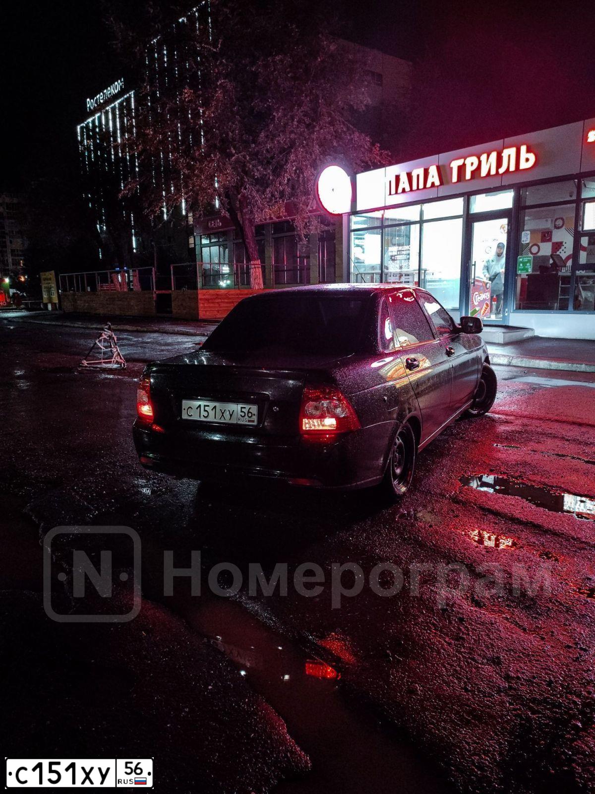 Фото автомобиля LADA 2170 PRIORA, 2011 — госномер С151ХУ56. Цвет: Сине-Черный