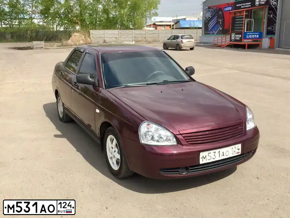 Фото автомобиля LADA 2170 PRIORA, 2008 — госномер М531АО124. Цвет: ТЕМНО-ВИШНЕВЫЙ