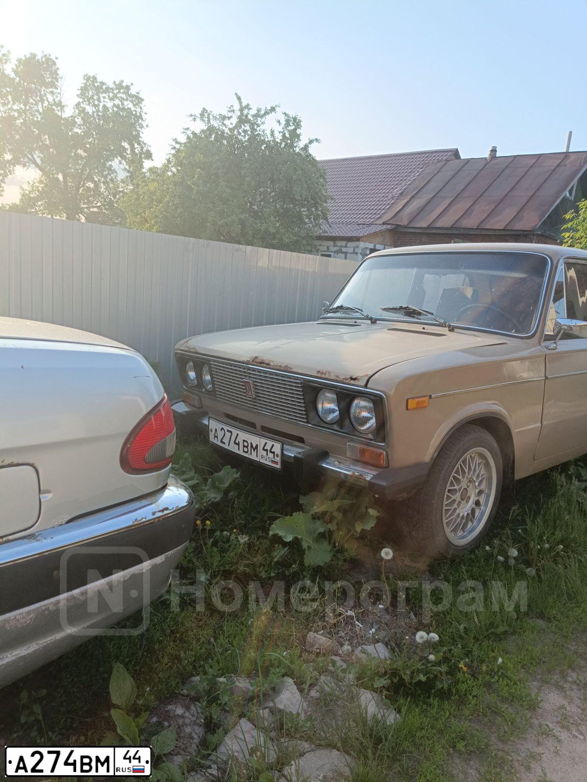Фото автомобиля LADA 2106, 1987 — госномер А274ВМ44. Цвет: ТЕМНО-БЕЖЕВЫЙ