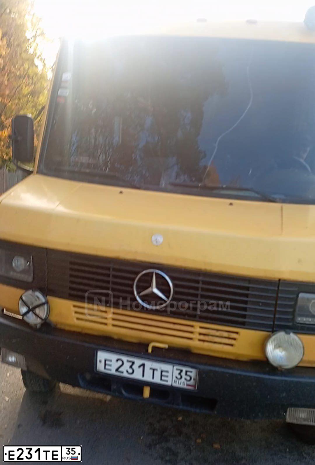Фото автомобиля MERCEDES LKW 600-920, 1991 — госномер Е231ТЕ35. Цвет: ЖЁЛТЫЙ