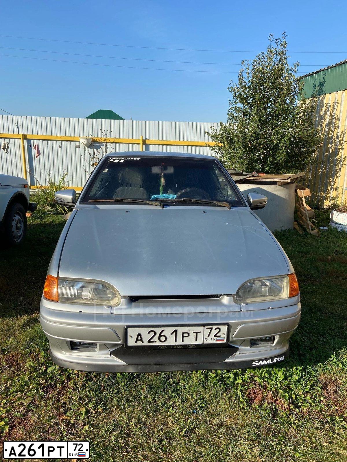 Фото автомобиля LADA 2114 SAMARA, 2004 — госномер А261РТ72. Цвет: Серебристый