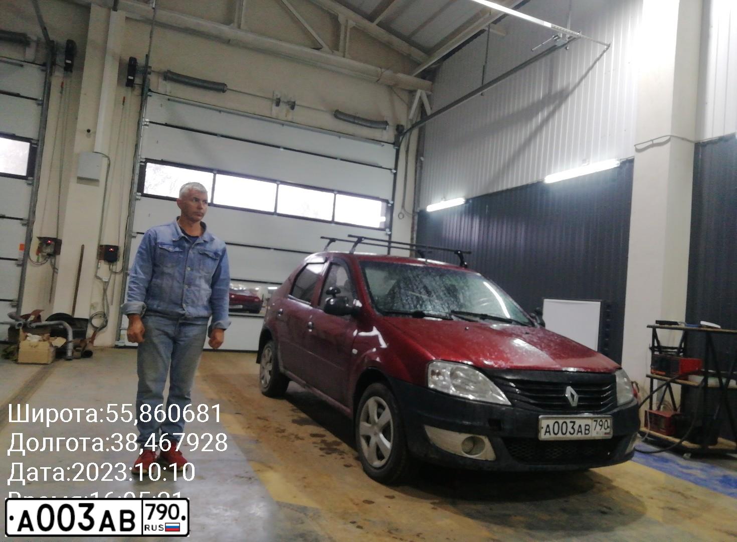 Фото автомобиля RENAULT LOGAN, 2011 — госномер А003АВ790. Цвет: КРАСНЫЙ
