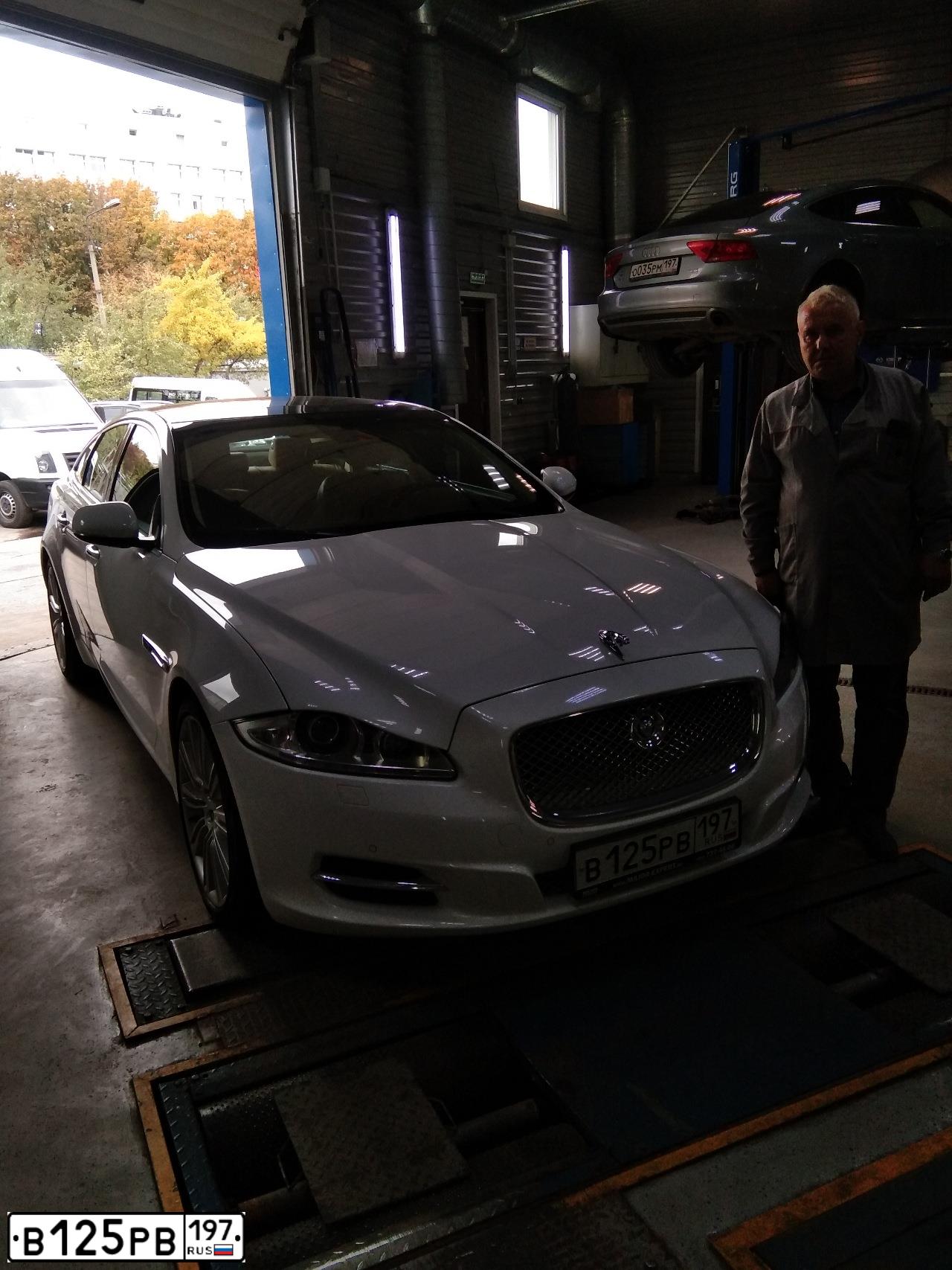Фото автомобиля JAGUAR XJ-SERIE, 2011 — госномер Х611МО797. Цвет: Белый
