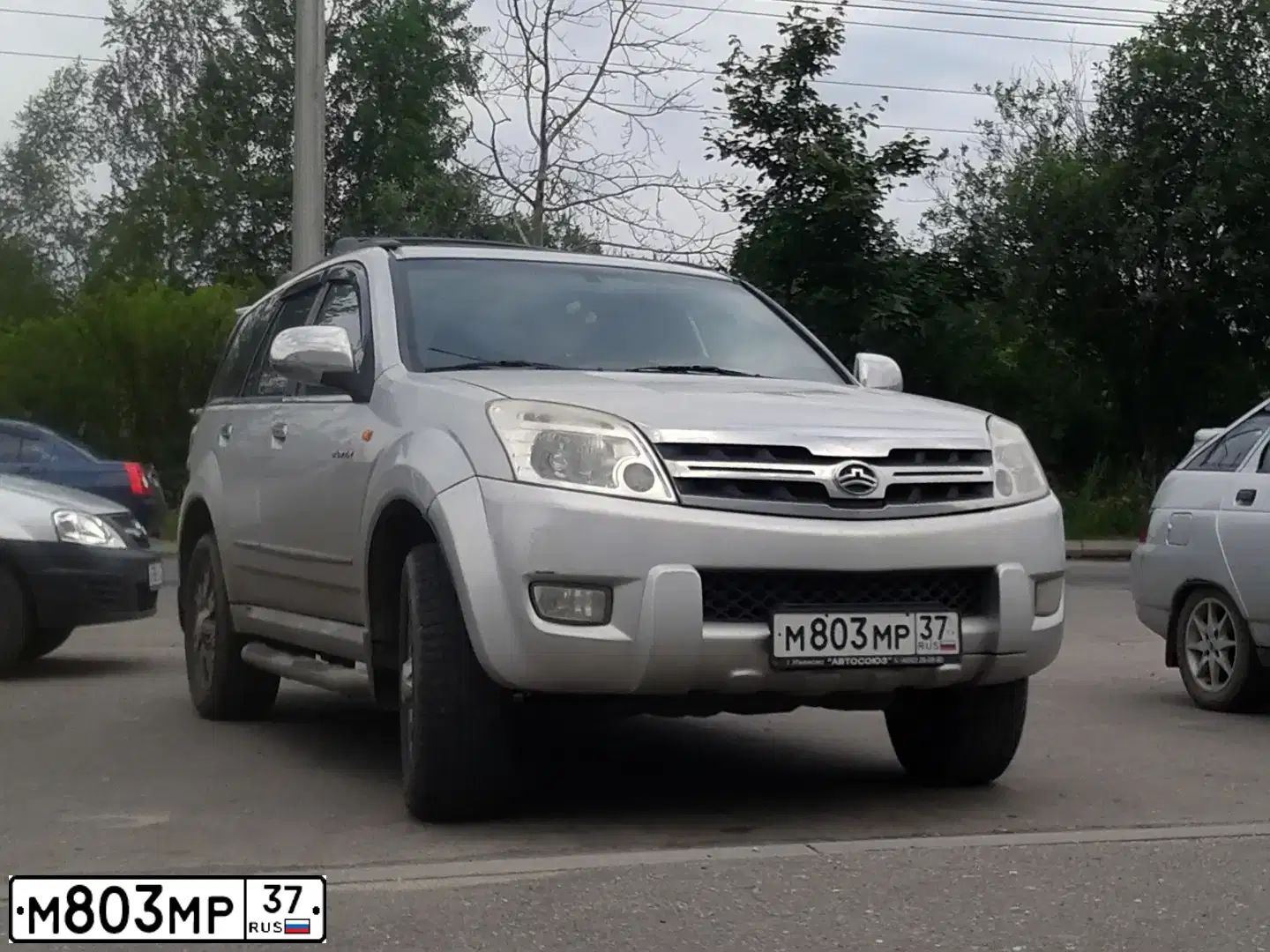 Фото автомобиля GREAT WALL HOVER, 2007 — госномер М803МР37. Цвет: СВЕТЛО-СЕРЫЙ