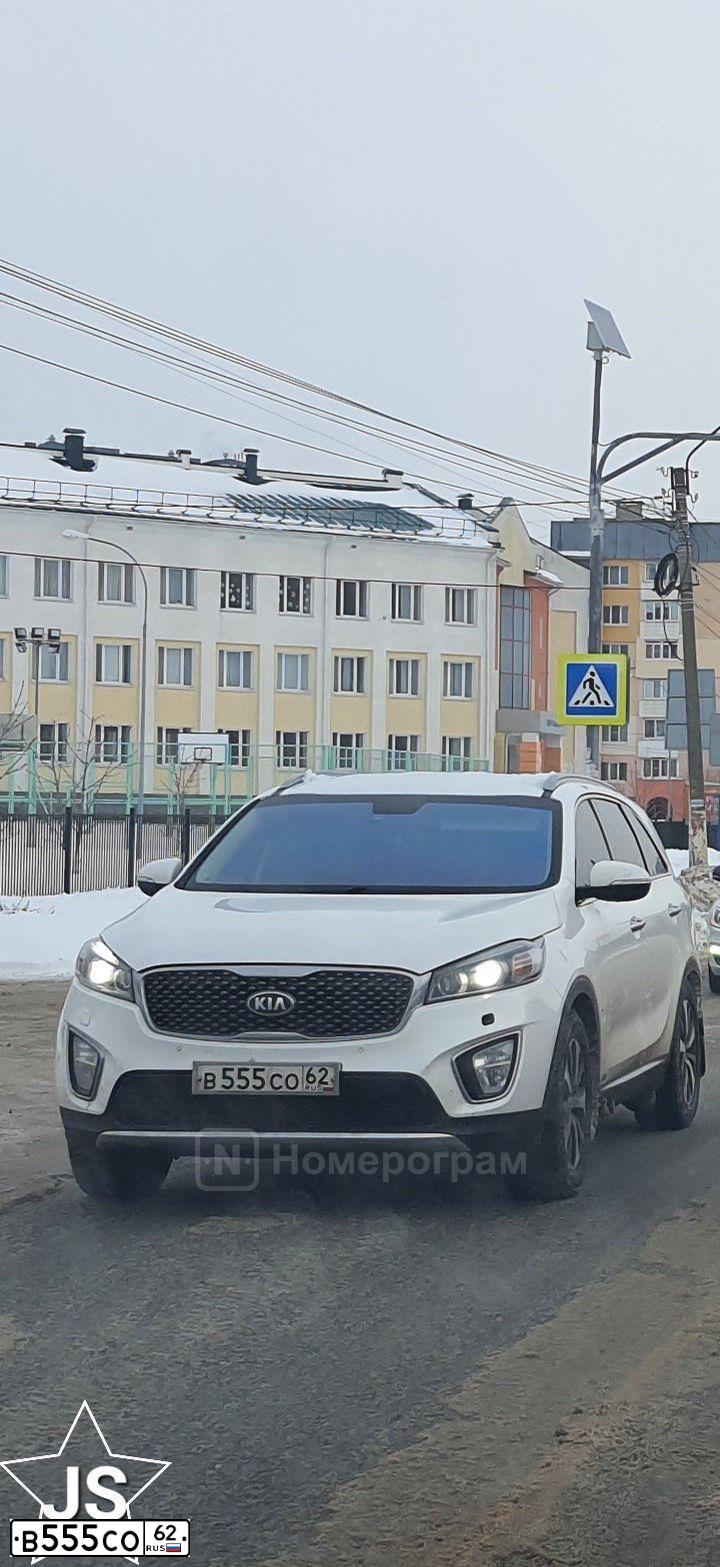 Фото автомобиля КИА UM (SORENTO), 2015 — госномер К287УК62. Цвет: Белый