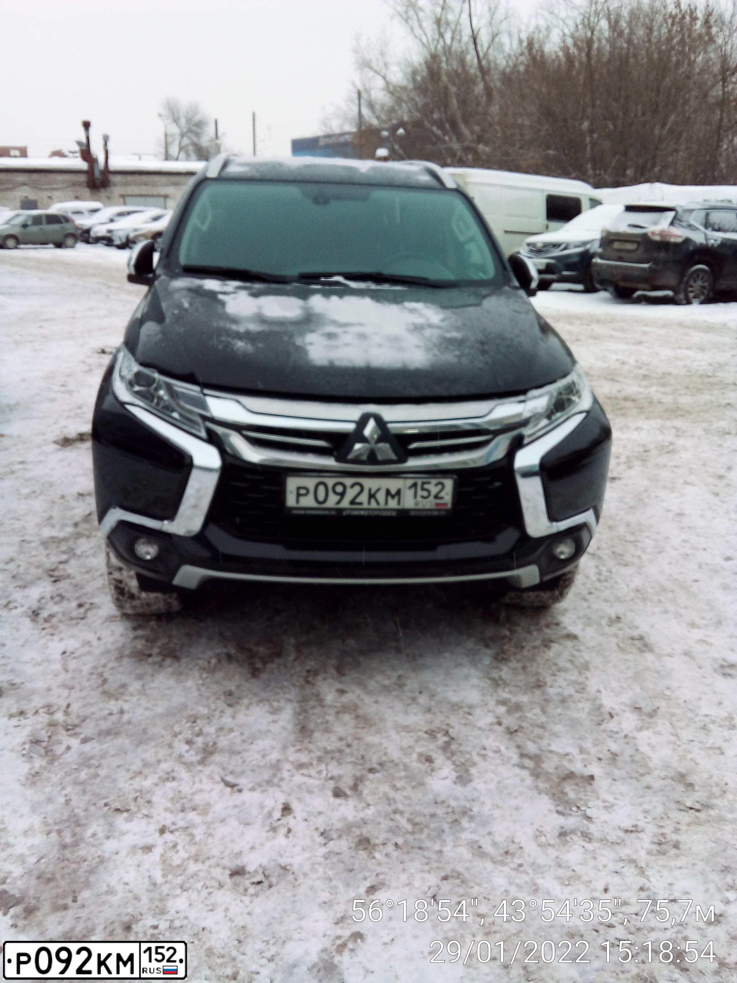 Фото автомобиля MITSUBISHI PAJERO SPORT, 2018 — госномер Т630ВВ152. Цвет: ЧЕРНЫЙ