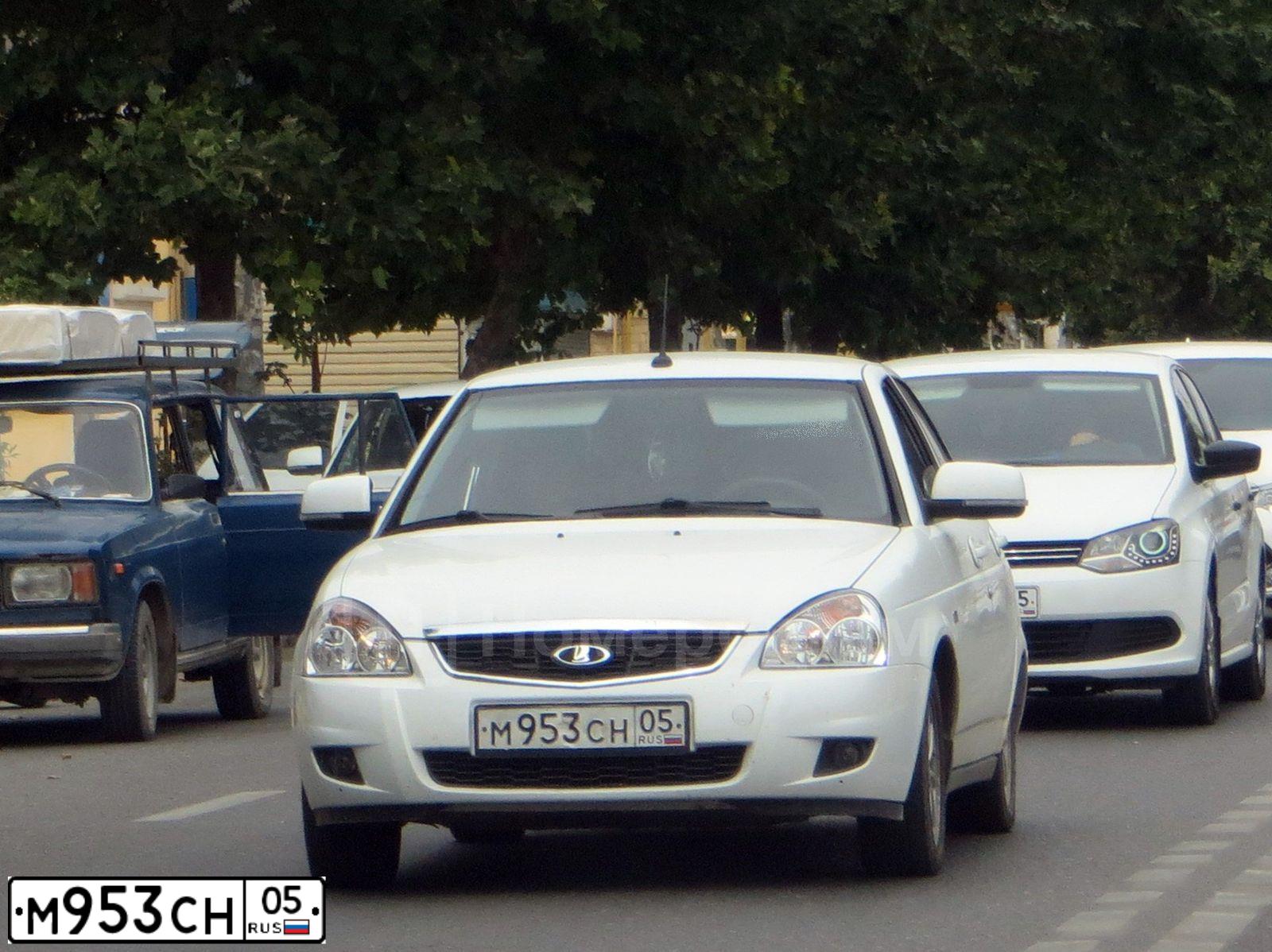Фото автомобиля LADA 2170 PRIORA, 2013 — госномер М953СН05. Цвет: Белый