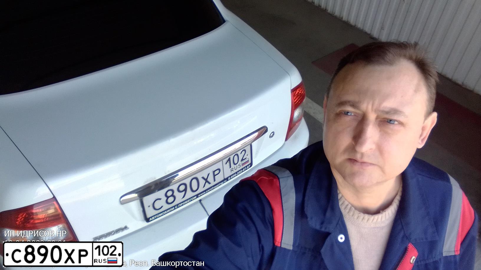 Фото автомобиля LADA 2170 PRIORA, 2016 — госномер Р925УТ18. Цвет: Белый