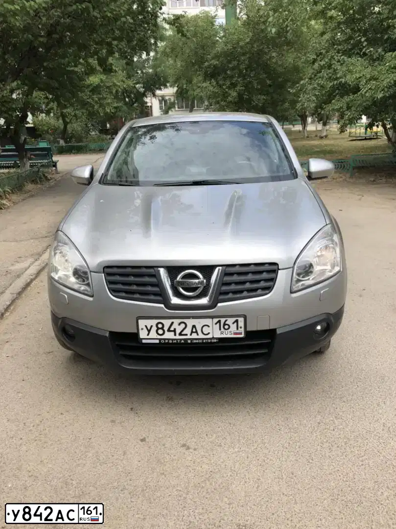 Фото автомобиля NISSAN QASHQAI, 2008 — госномер А101МУ761. Цвет: Серебристый