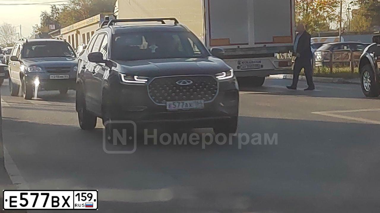 Фото автомобиля GAZ 3302 EL, 2013 — госномер Е577ВХ159. Цвет: БЕЛЫЙ