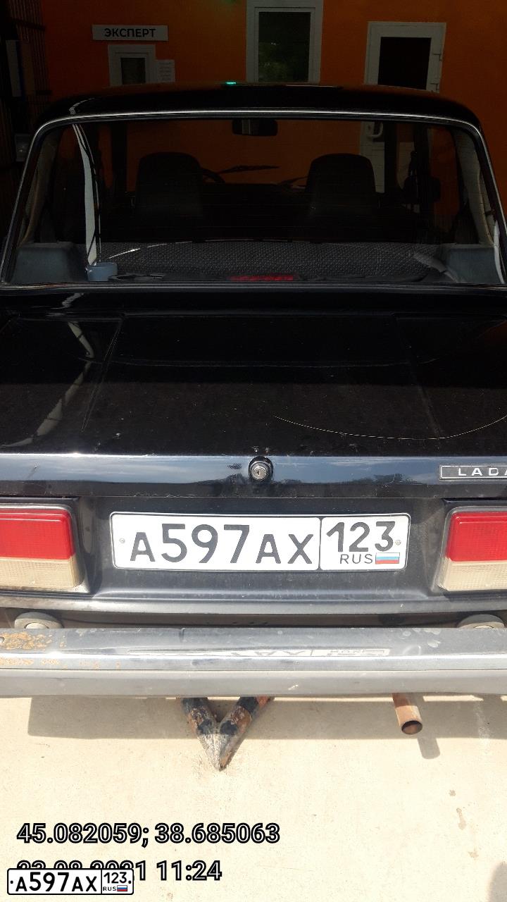 Фото автомобиля LADA 2107, 2011 — госномер А597АХ123. Цвет: СИНЕ-ЧЕРНЫЙ