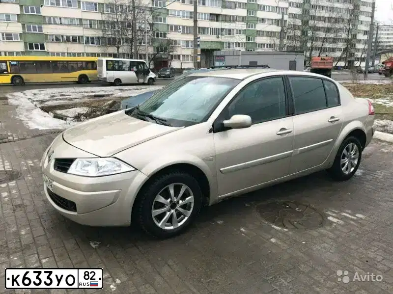 Фото автомобиля RENAULT MEGANE, 2007 — госномер К711ОР35. Цвет: БЕЖЕВЫЙ