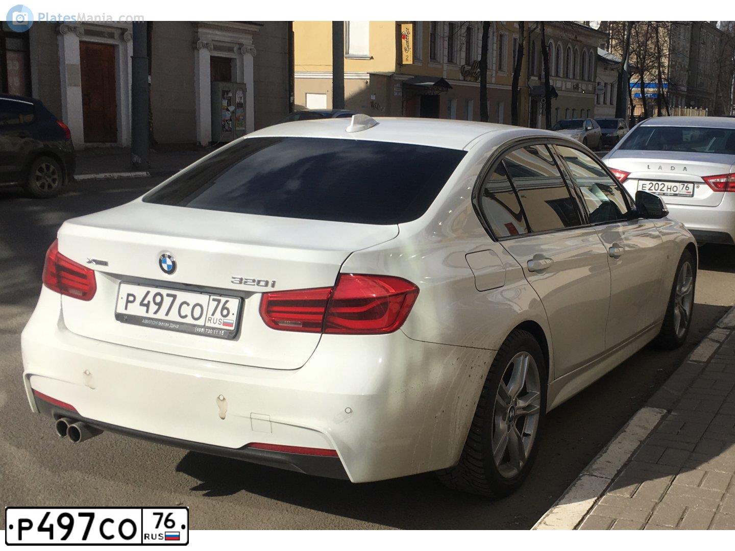 Фото автомобиля BMW SERIE 3, 2018 — госномер Н057ТЕ33. Цвет: Белый