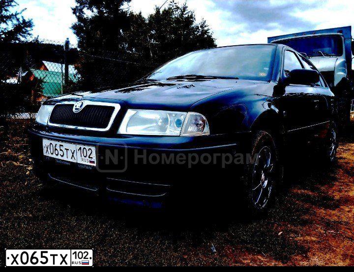 Фото автомобиля SKODA OCTAVIA, 2008 — госномер Х065ТХ102. Цвет: ЧЕРНЫЙ