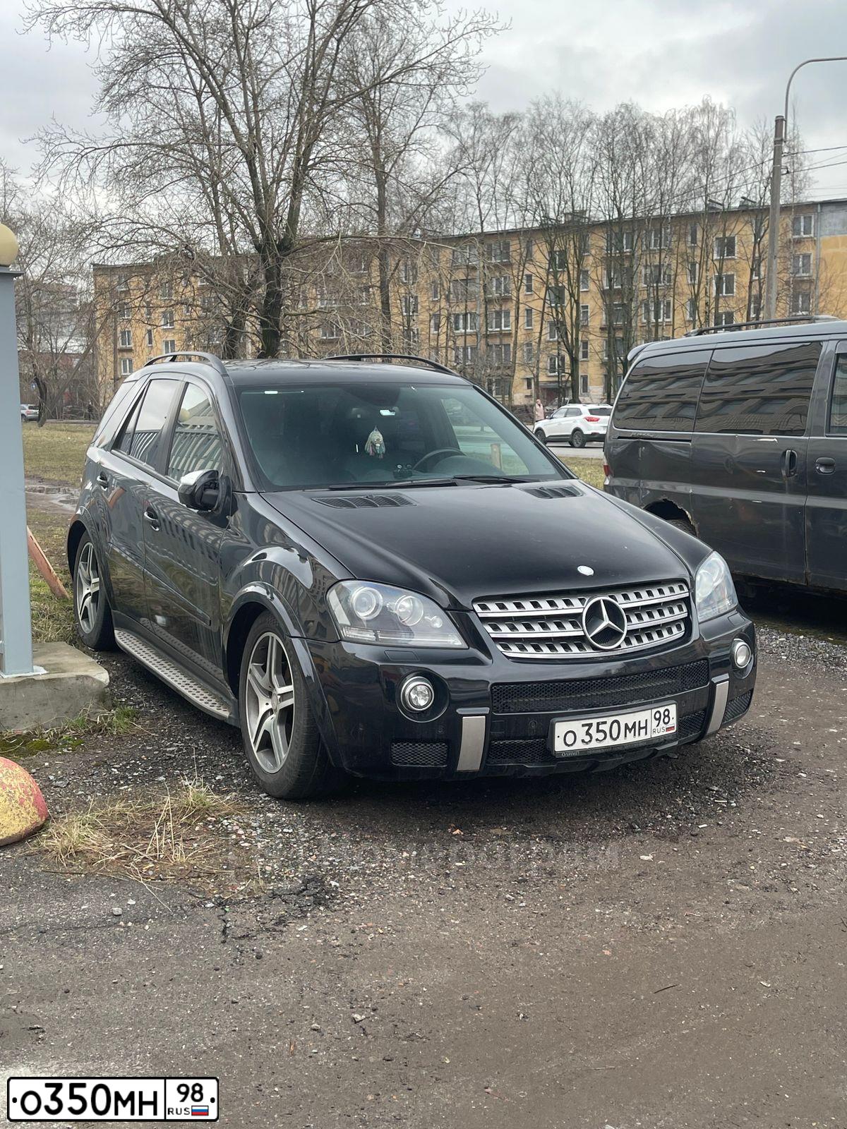 Фото автомобиля MERCEDES M-KLASSE, 2007 — госномер А018УТ778. Цвет: ЧЕРНЫЙ