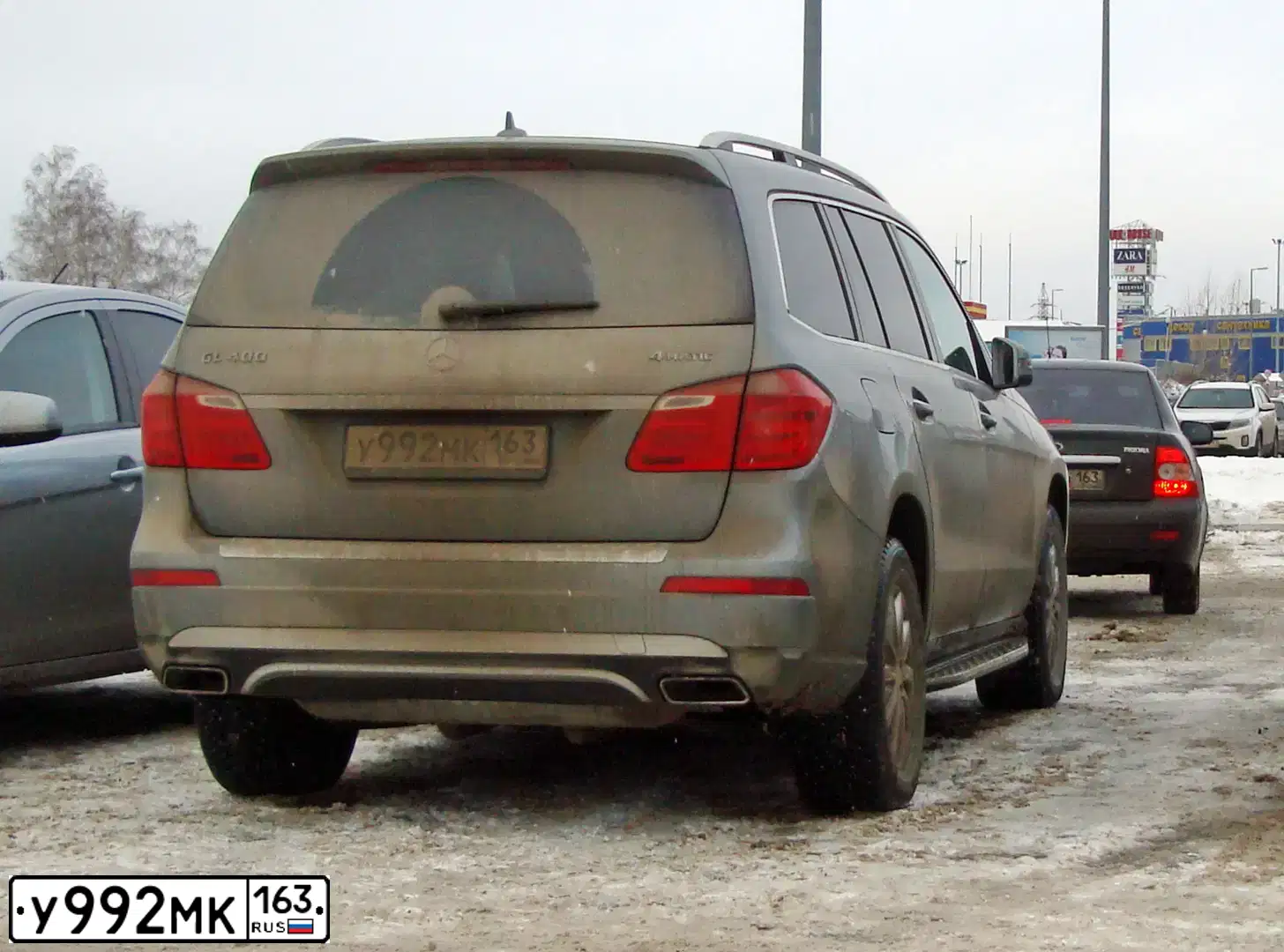 Фото автомобиля MERCEDES GL-KLASSE, 2014 — госномер У992МК163. Цвет: СЕРЫЙ