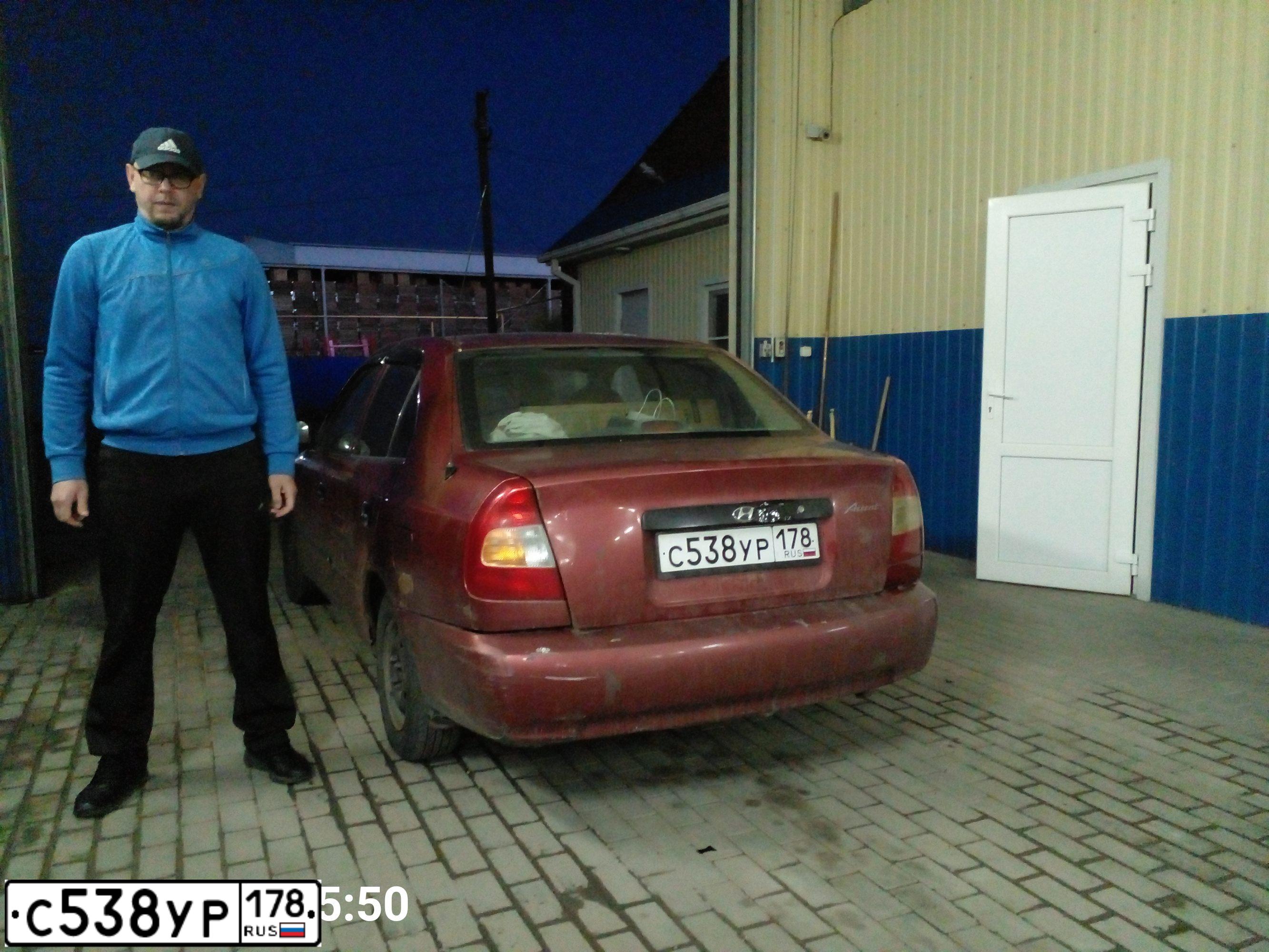 Фото автомобиля TAGAZ ACCENT, 2005 — госномер Р063ОА193. Цвет: Красный