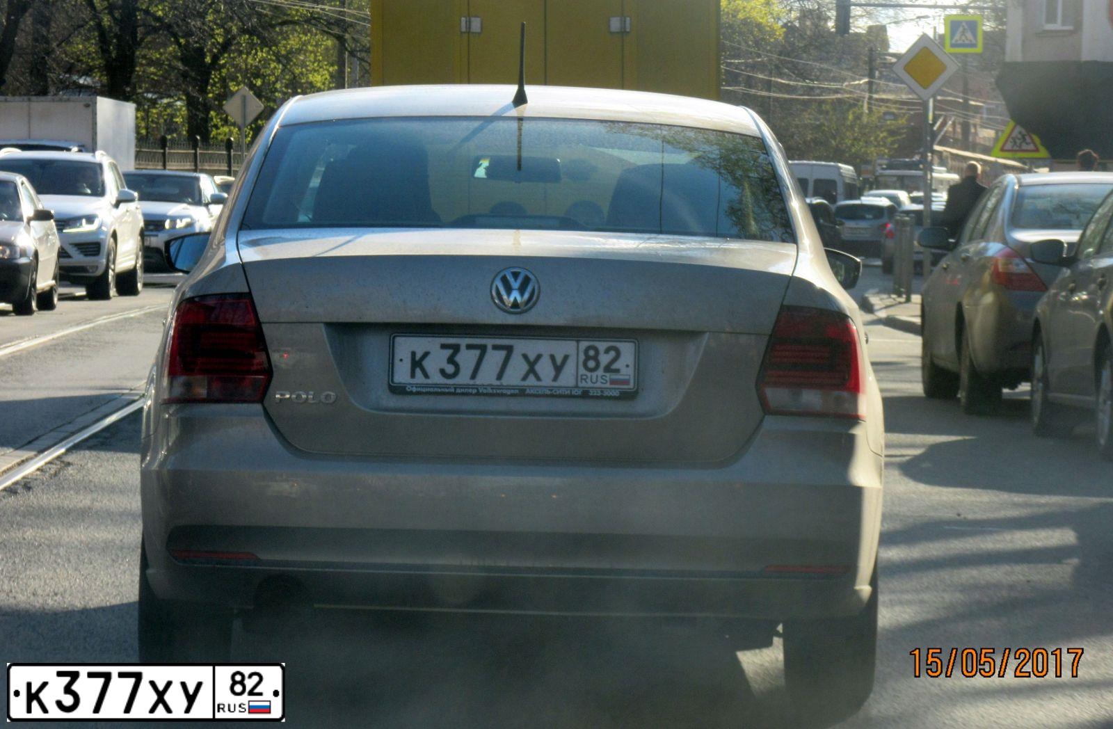 Фото автомобиля VOLKSWAGEN POLO, 2016 — госномер А797ЕВ155. Цвет: БЕЖЕВЫЙ
