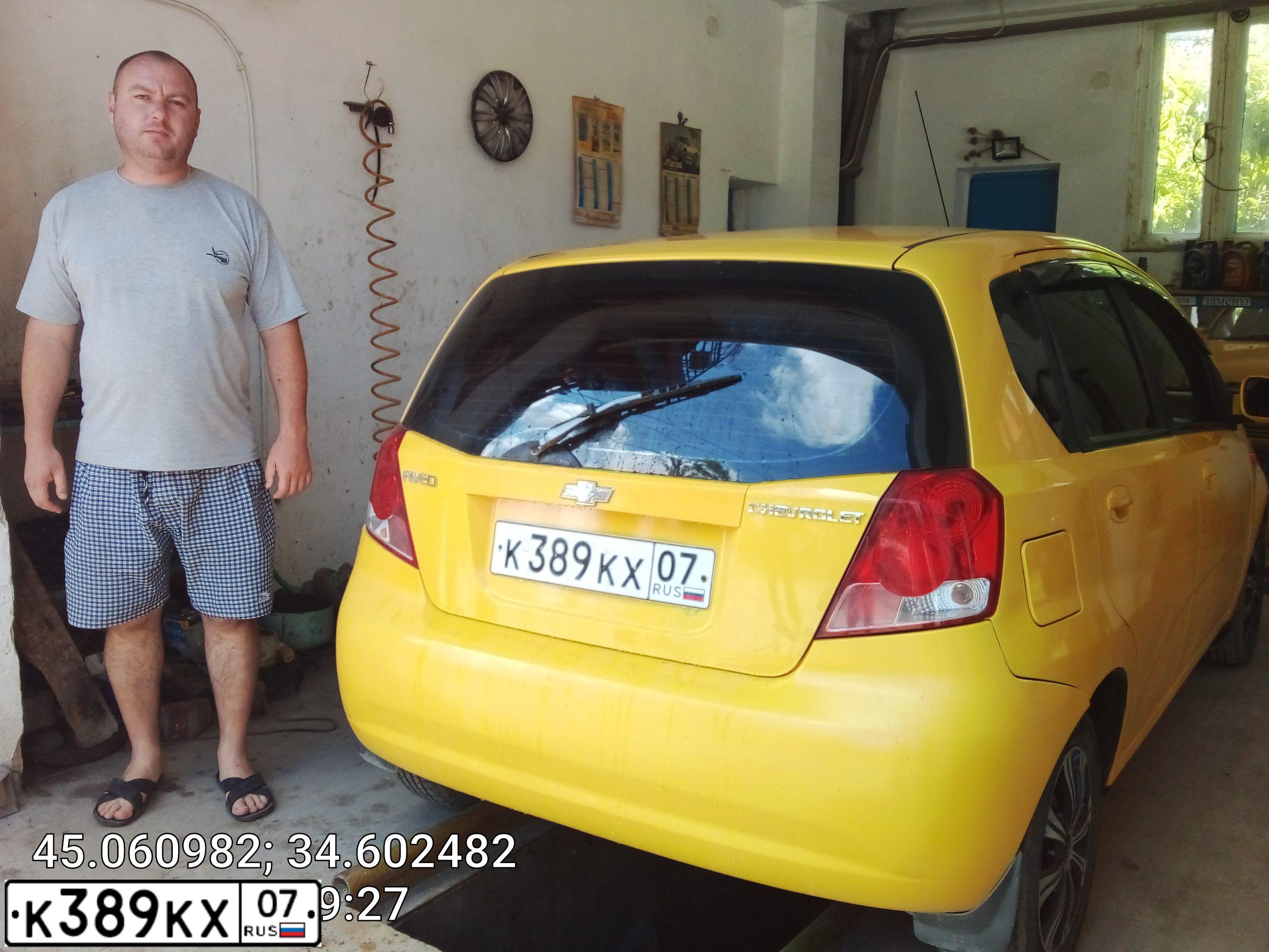 Фото автомобиля CHEVROLET AVEO, 2005 — госномер В874ЕТ92