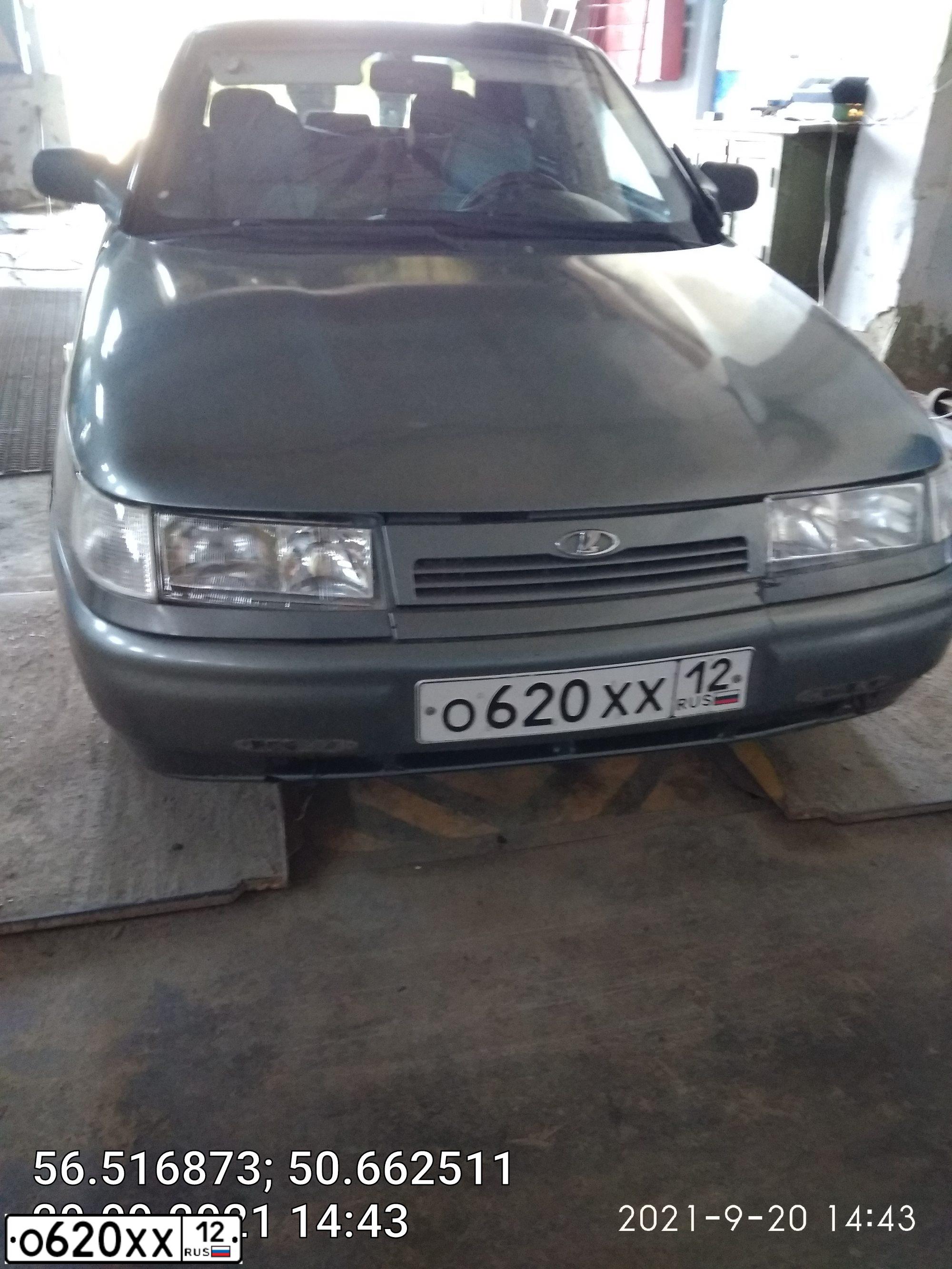 Фото автомобиля LADA 2110, 2007 — госномер В645ХВ43. Цвет: СРЕД.СЕРО-ЗЕЛЕН.МЕТ.