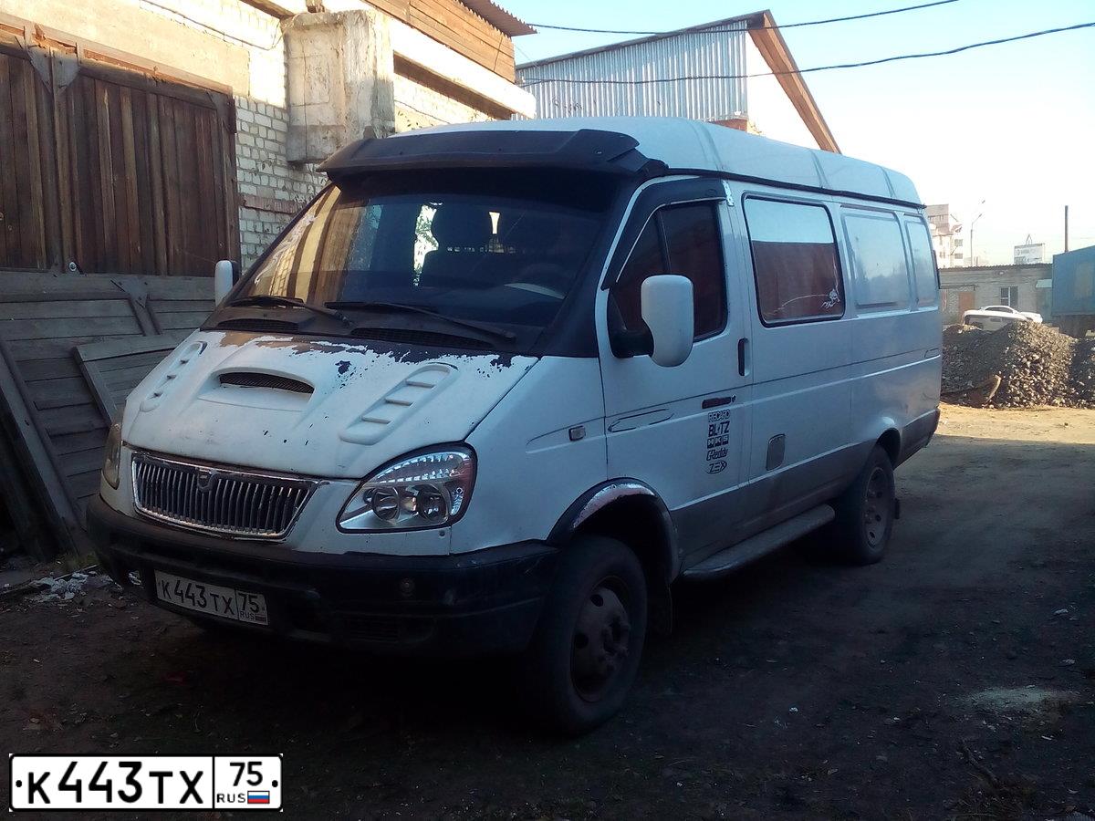 Фото автомобиля GAZ 2705 EL, 2003 — госномер К443ТХ75. Цвет: СНЕЖНО-БЕЛЫЙ