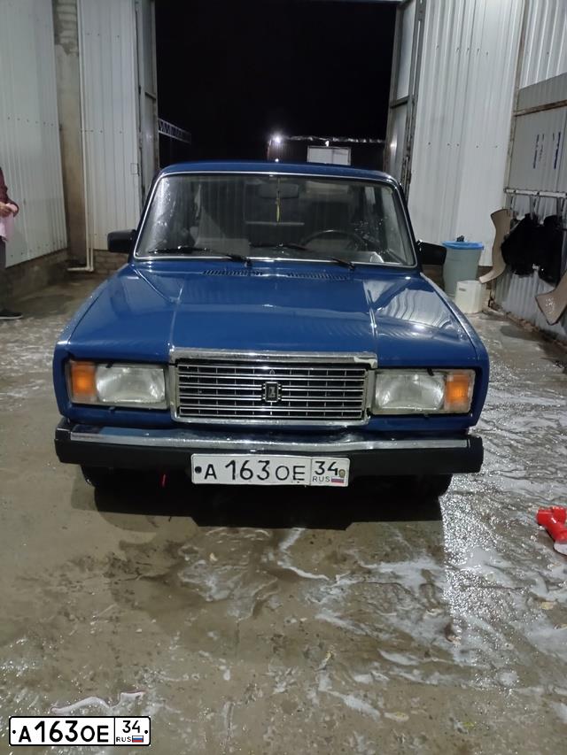 Фото автомобиля LADA 2107, 2002 — госномер А163ОЕ34. Цвет: СИНЕ ЗЕЛЕНЫЙ