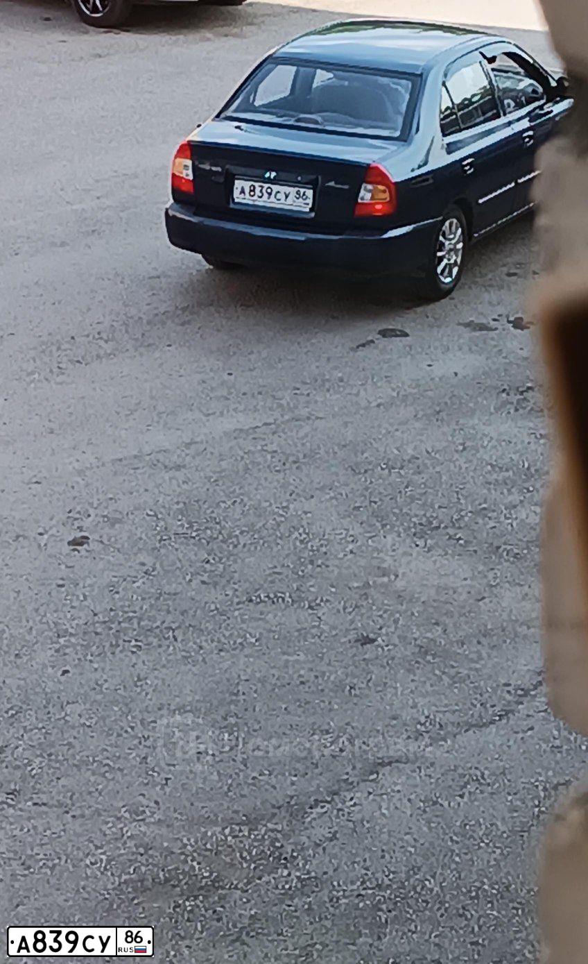 Фото автомобиля TAGAZ ACCENT, 2008 — госномер А839СУ86. Цвет: СИНИЙ