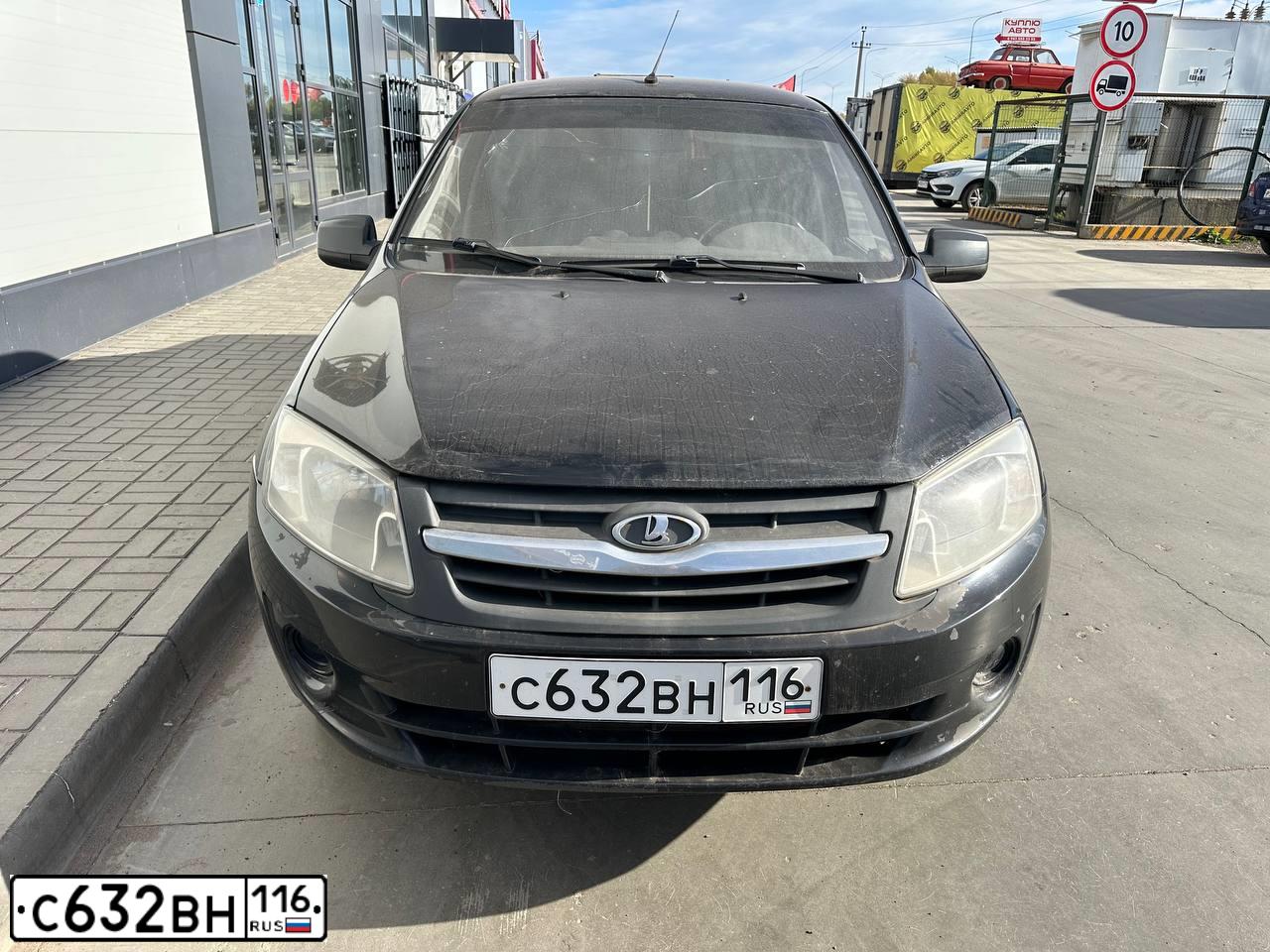 Фото автомобиля LADA 2190 GRANTA, 2012 — госномер М114РЕ193. Цвет: Сине-Черный