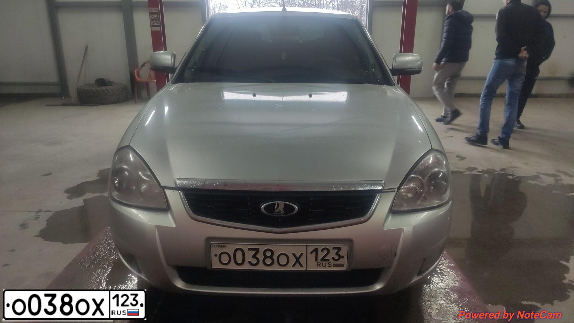 Фото автомобиля LADA 2172 PRIORA, 2014 — госномер О038ОХ123. Цвет: СВЕТЛО-СЕРЕБРИСТЫЙ МЕТАЛЛ