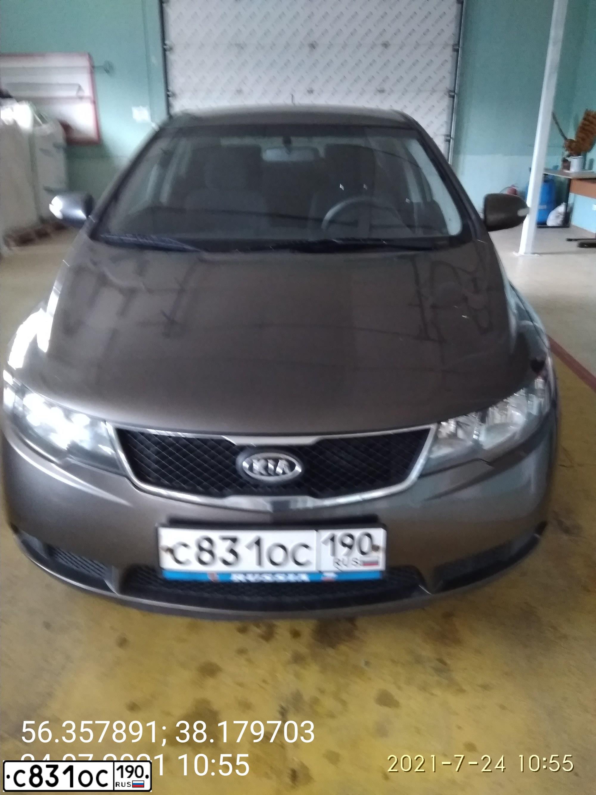 Фото автомобиля KIA CERATO, 2010 — госномер Р043ЕХ68. Цвет: бронзовый